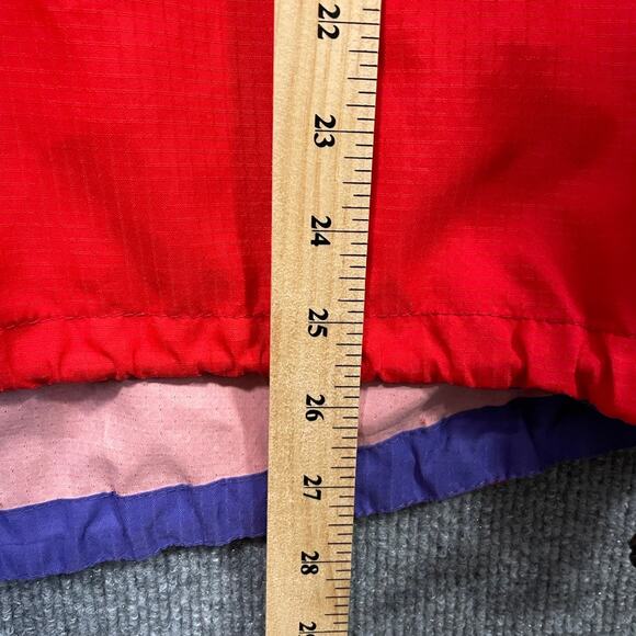 Vintage 90's Patagonia Red Windbreaker Anorak Half Button Snap Size Small - Picture 11 of 11